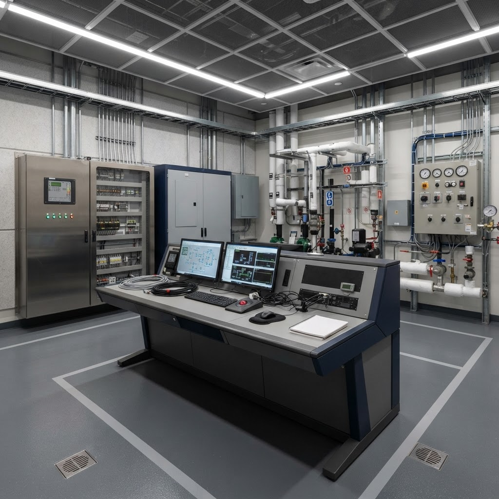 Organized facility building systems and operations area